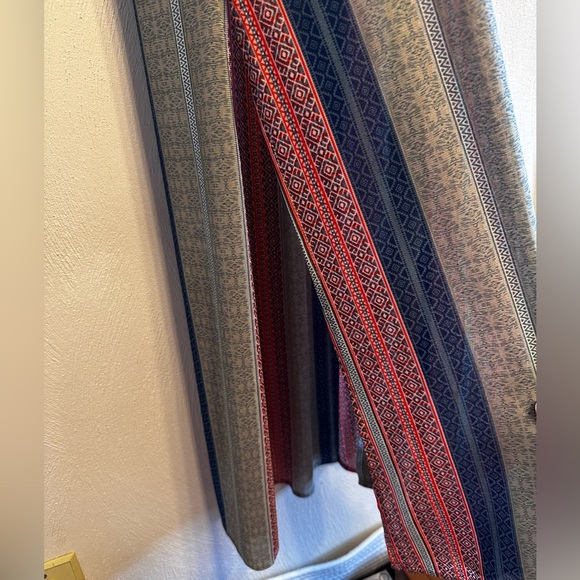 G Collection Striped collared maxi dress. Button front w/ slits. Size M - Picture 4 of 11